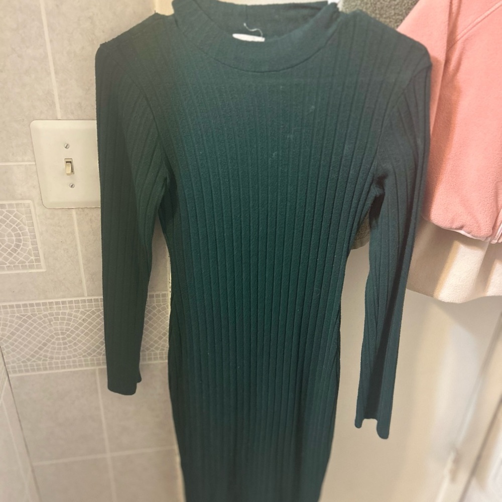 Dark green, long sleeve Christmas dress